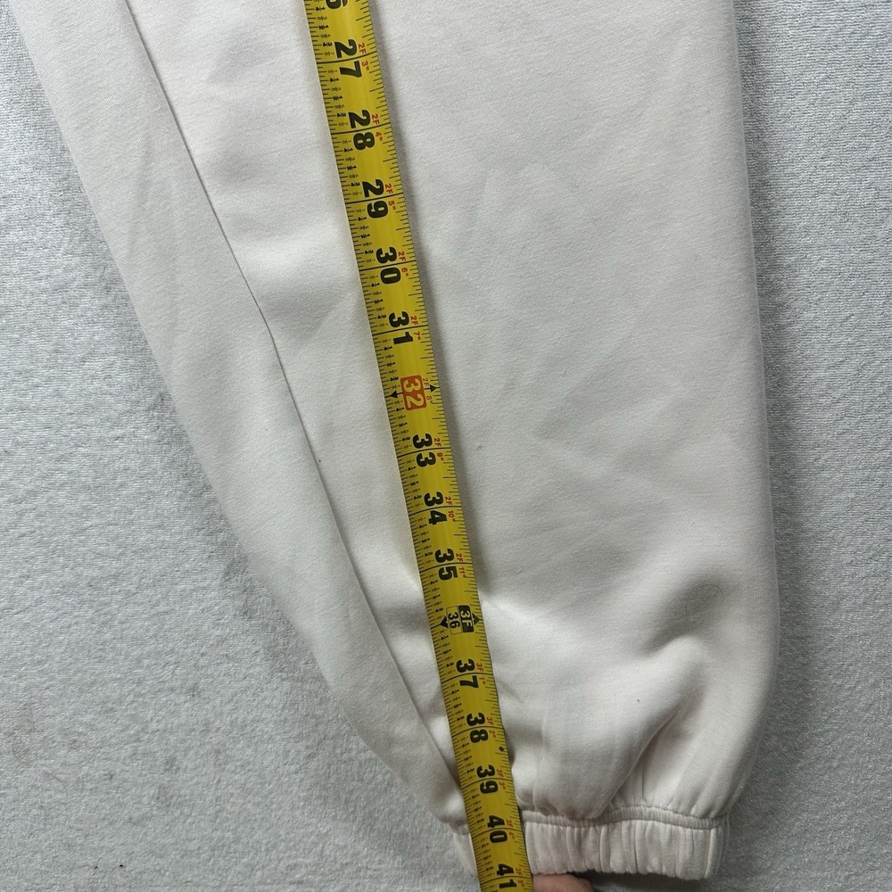 PAC 1980 Women Ivory Joggers Size S Drawstring Sweatpants Casual Lounge - Picture 8 of 14